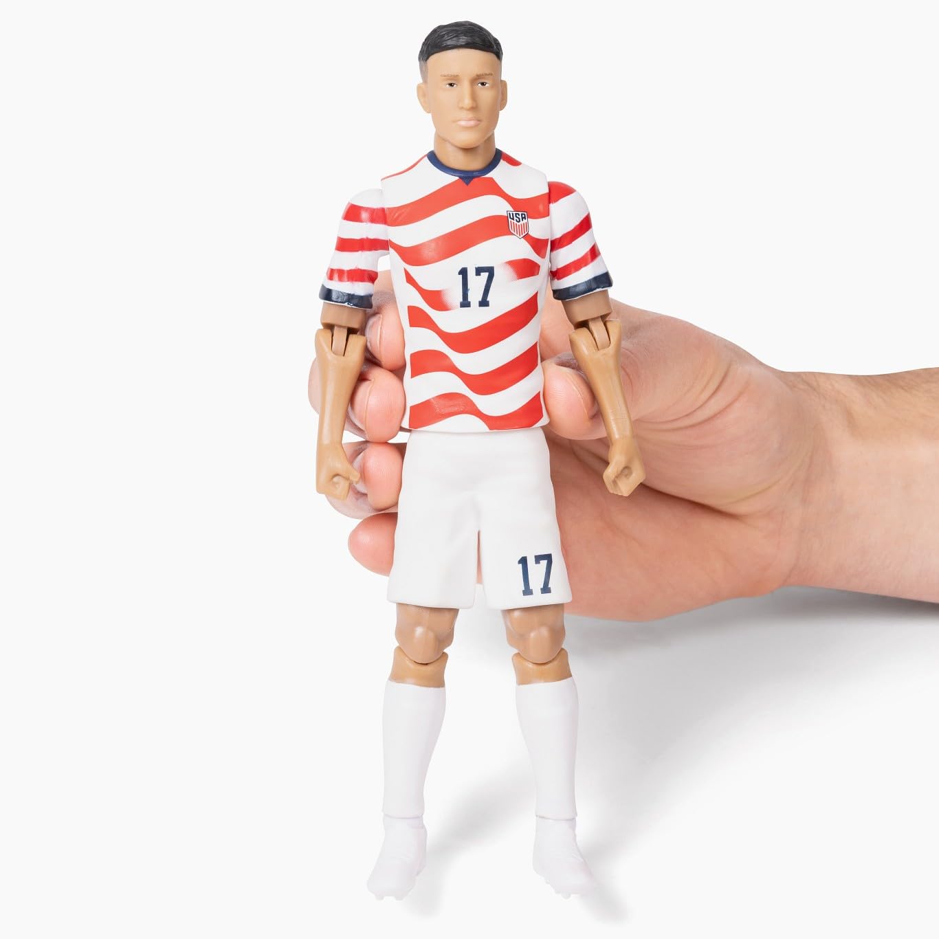 Sockers Banbo Toys 2026 USMNT Alejandro Zendejas Home Jersey 2026 Figura de acción de fútbol coleccionable de 8 pulgadas