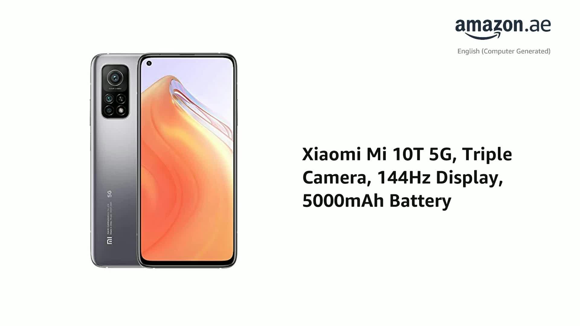 Xiaomi Mi 10T 5G, 8Gb+128Gb, Dual Sim (Lunar Silver) + Mi Tws