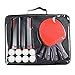 VictorySport Tischtennis Set Ping Pong Set Tragbares einziehbares Tischtennisnetz Tischtennisschläger mit 4 Schlägern, 8 Bällen und einem einziehbaren Netz
