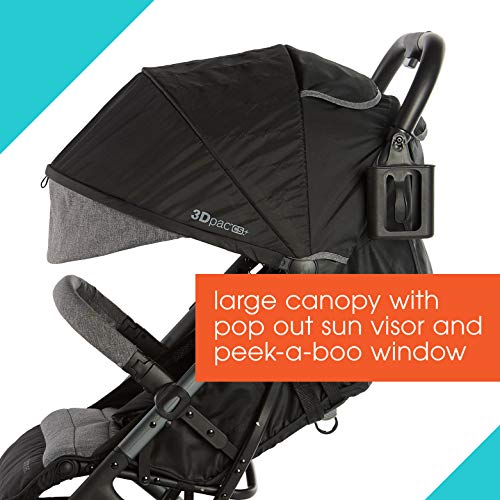 Summer 3Dpac Cs+ Compact Fold Stroller, Black - Compact Car Seat Adaptable Baby Stroller - Lightweight Stroller With Convenient One-Hand Fold, Reclining Seat And Extra-Large Canopy #TOP4