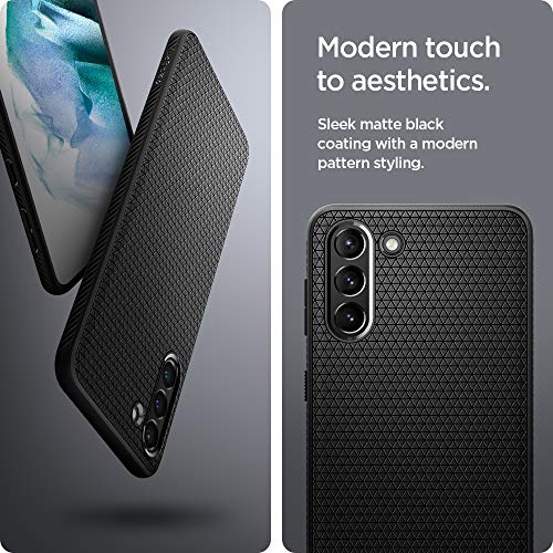 Image of Spigen for Galaxy S21 Plus Case, Liquid Air [No Magnet Ring] [Military-Grade Protection] - Matte Black