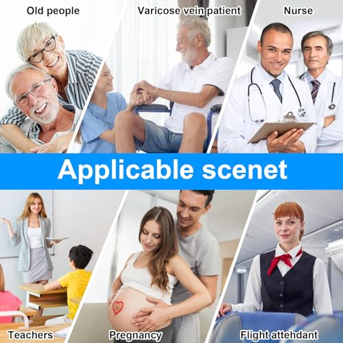 Image of TED Hose Compression Stockings for Women & Men,Anti Embolism Knee-High | Thigh High Compression Socks with Inspection Hole,15-20mmHg Medical Compression Hose,Unisex White