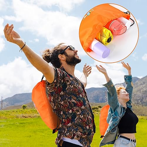 jiawaggag Sac de gym hippie Flower Power Retro Schlagermove Accessoires pour homme femme fête à thème carnaval Orange, Orange, 40*35cm – vue 4