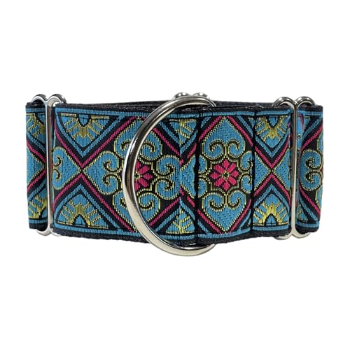 Sgang Martingale Dog Collar For Greyhound Saluki Whippet And Other Breeds With Similar Neck 2 Inch Wide (11"-14") Matching Leash Available thumb #1