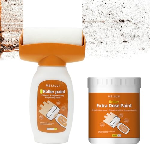Pintura de pared blanca para reparación de paredes, rodillo con pasta reparadora de pared, rodillo para retoques de pared, rodillo para arañazos de pared, graffiti, grietas dañadas (1000 g)