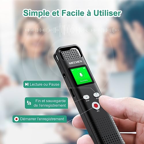 Dictaphone numérique MECHEN pour réunions et cours clairs - 5