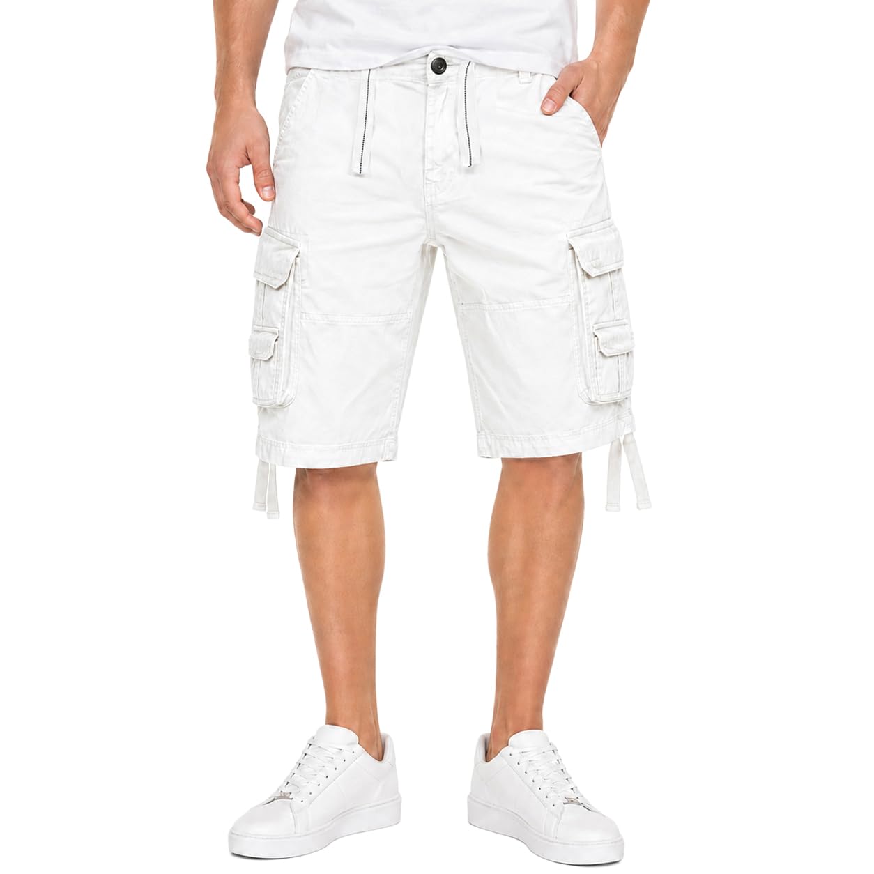 Brandit Vintage Shorts, Farbe: White, Größe: L