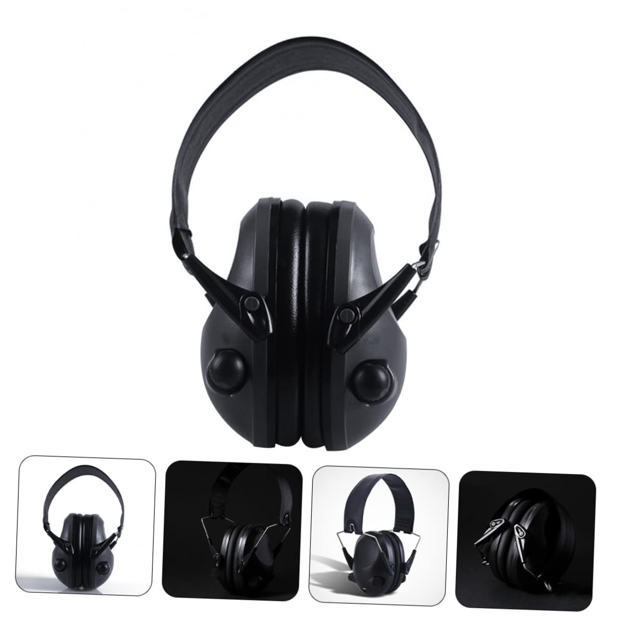 Casque Antibruit Électronique de Tir Noir Abs 21 Db, Bandeau Ajustable