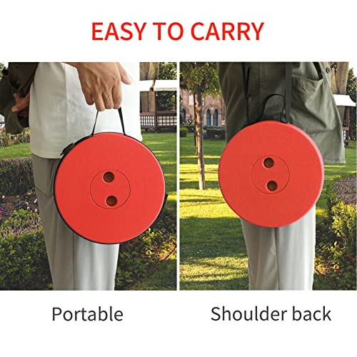 Baralir Portable Stool, Folding Stool, 480 lb, Telescopic Stool, Suitable for Camping and Fishing, Camping Stool (Red) - Image 6