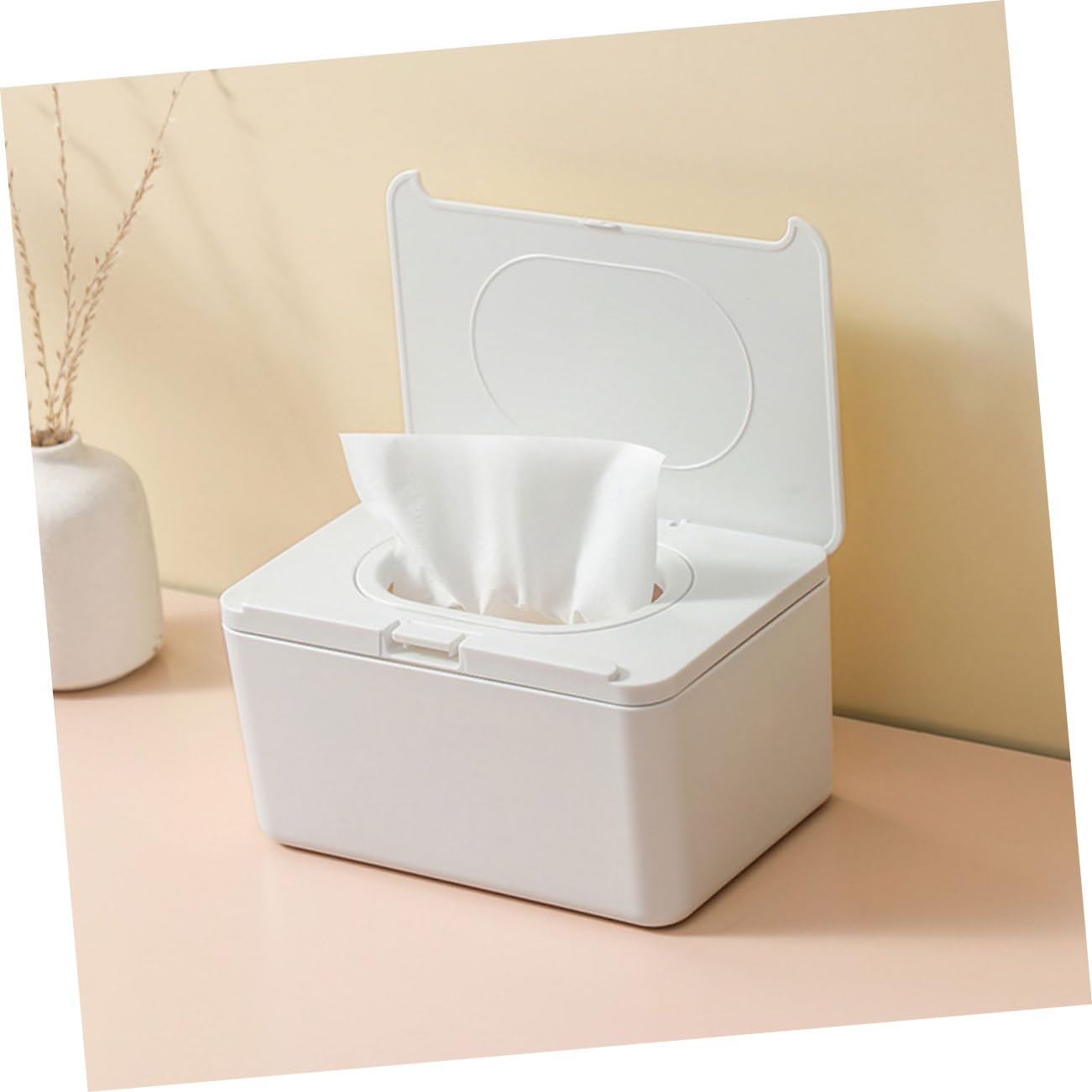 Générique 2 Pièces Boîte à Lingettes Humides Distributeur de Lingettes Réutilisable pour Maison Éléguant pour Bain Salon