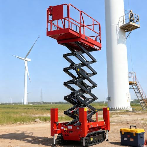 Industrial Crawler Scissor Lift, Hydraulic Scissor Lift, Scissor Lift Platform – Electric Self-Propelled Tracked Crawler Scissor Lift for Rough Terrain