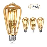 bombilla vintage e14 💡Energía Eficiente & Larga Vida: Con una vida útil de 30,000 horas, esta bombilla dura más de 16 años (con un uso de 5 horas al día). solo 4 vatios equivalentes a 40W de bombillas incandescentes, hasta un 90% de ahorro de energía y reducción Frecuencia de sustitución de la re-lámpara.