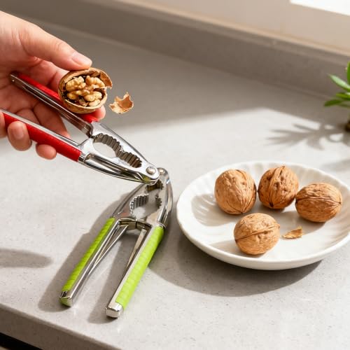 2-Pack Stainless Steel Nutcracker with Non-Slip Handle