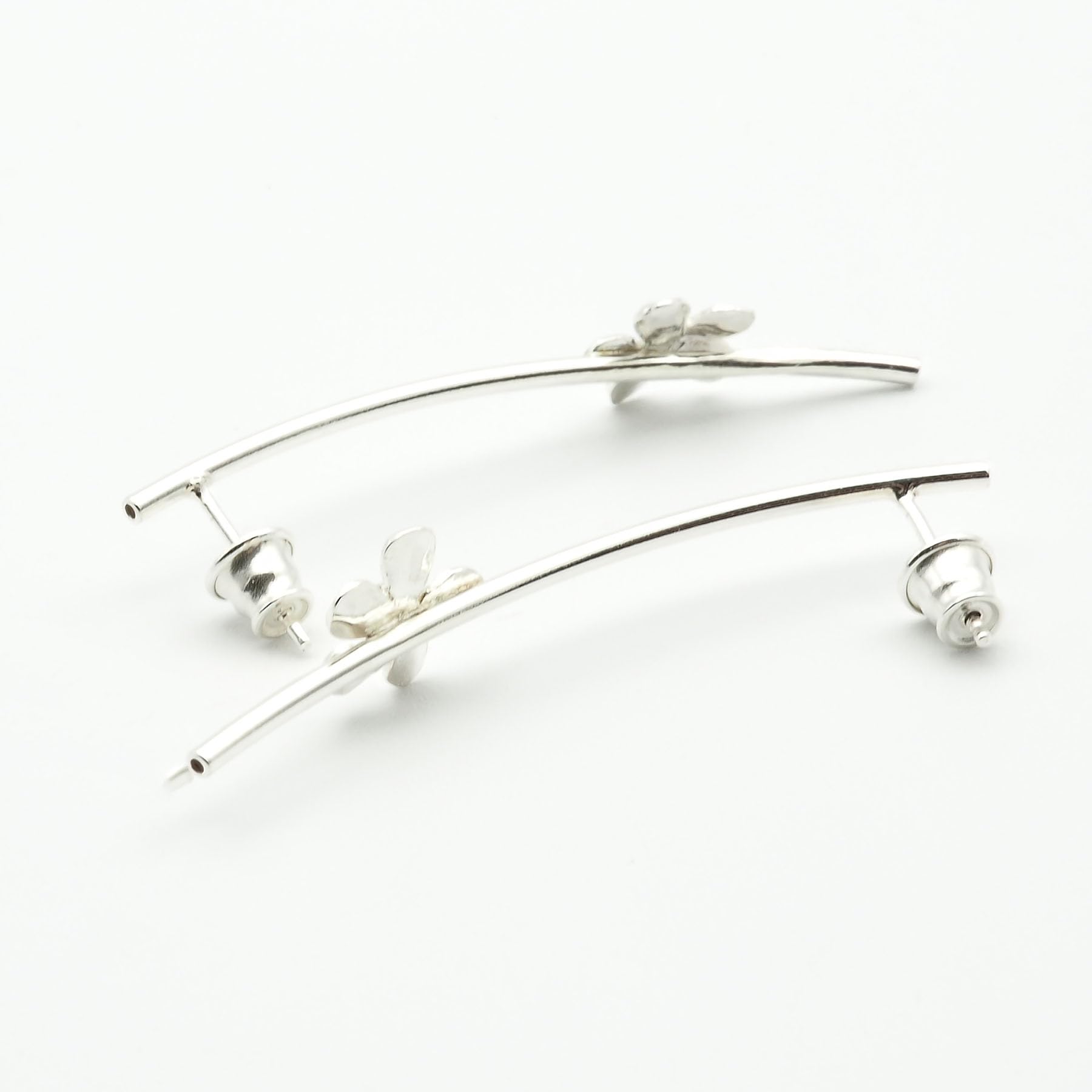 Pendientes Flor en Plata 925