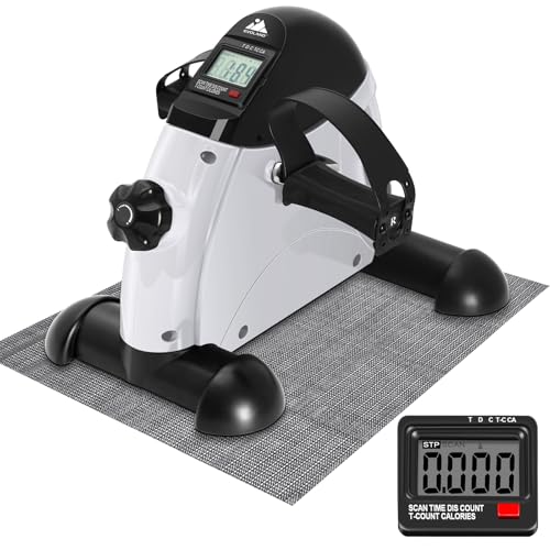 Mini Cyclette da Casa, Esercitatori Pedaliera Cyclette Fitness per Braccia e Gambe Pedaliera...