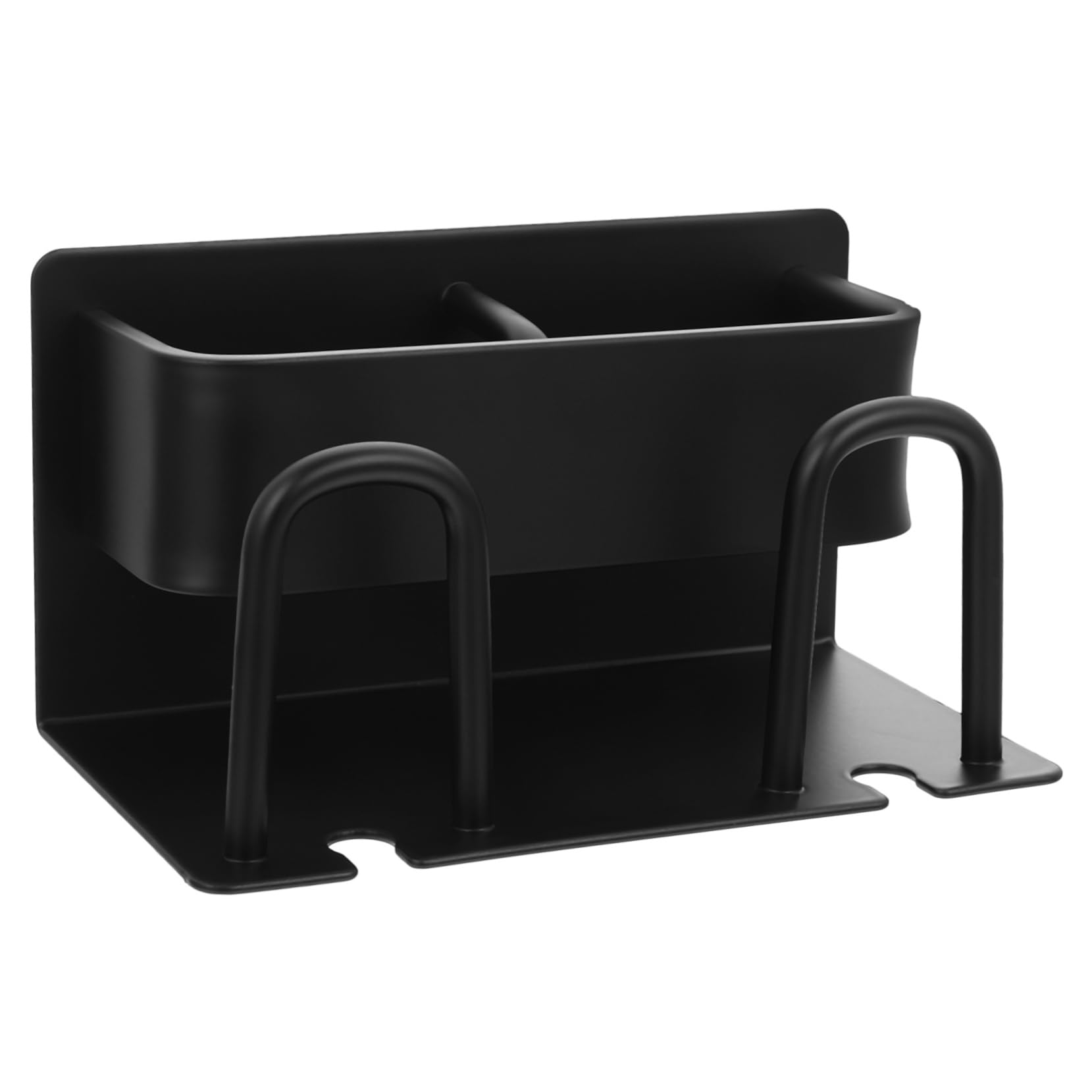 Zahnbürsten Wandorganizer aus Aluminium in Schwarz mit Stabiler Aufbewahrung für Zahnbürsten Mundbecher und Zahnpasta für Badezimmer und Dusche