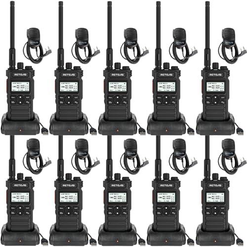 Image of Retevis RT86S (2nd Gen RT86) Walkie Talkie Long Range,Professional 2 Way Radio with Mic,Group Call,Heavy Duty,LCD Display,2600mAh Type-C,GMRS Two Way Radio for Distribution Center Logistics(10Pack)