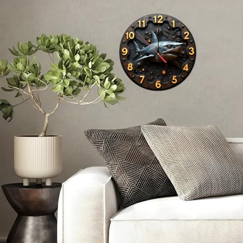 Reloj de Pared Vintage Único Shark 10 Pulgadas miniatura 4