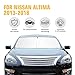 Windshield Sun Shade for Nissan Altima 2013-2018 Foldable Sun Visor Protector for Altima Accessories Sunshade Car Front Window Sunshades Blocks UV Rays