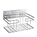 Shower Caddy Bathroom Storage Basket Wall Mounted Metal Suction Corner Shelf Kitchen Spice Holder Organizer-Crystallove