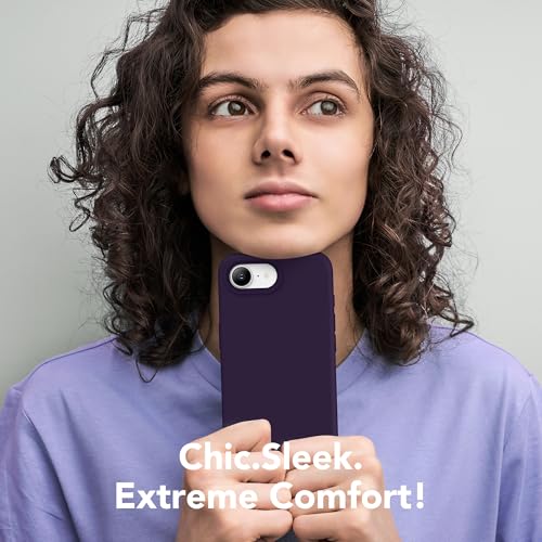 Image of Magnetic for iPhone 17e /iPhone 16e Case, Compatible with MagSafe, [Soft Anti-Scratch Microfiber Lining] Slim Silicone Shockproof Protective Phone Case for iPhone 17e /16e 6.1 inch, Deep Purple