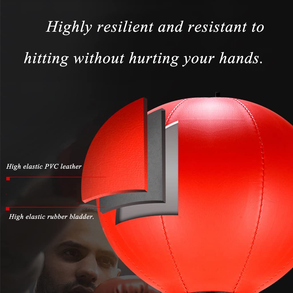 Sacchi duri da Boxe Cobra Bag Fitness Reflex Bag Boxing Punch Bag High Rebound Boxing Speed ​​Ball Accessori per Sacchi da Boxe Speedball Sacco da Boxe (Color : Red)