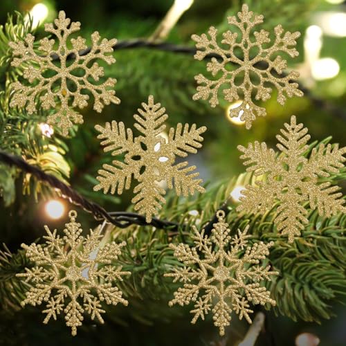 36PCS-Christmas-Snowflake-Ornaments-Hanging-Snowflake-Decorations-for-Winter-Wonderland-Christmas-Tree-Decorations-4-inch-Gold