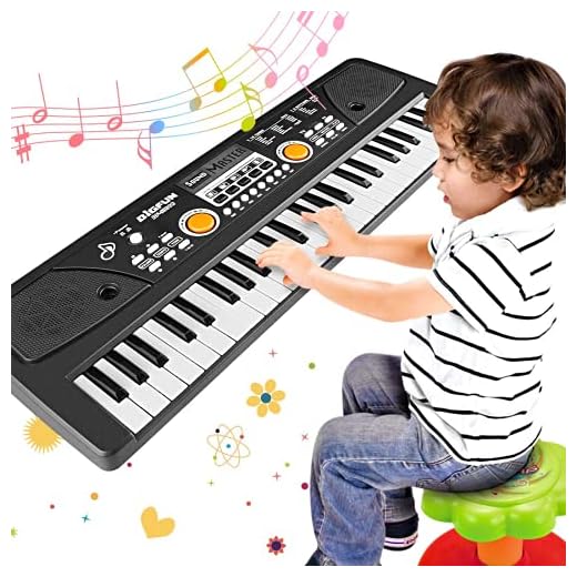 WOSTOO Piano Keyboard 49 Key, Portable Electronic Kids Keyboard Piano Educational Toy, Digital Music Piano Keyboard with Microphone for Kids Girls Boys