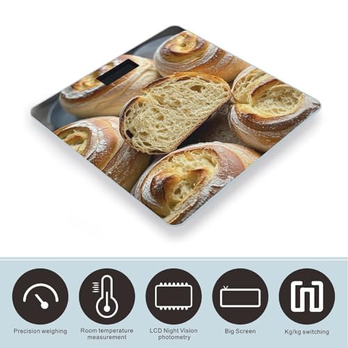 Balanza digital para baño Painted Bread, alta precisión miniatura 3