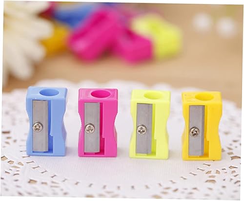 Miniatura 8 de Tofficu Suministros de herramientas manuales, 24 piezas de sacapuntas de plástico de colores, sacapuntas manual de plástico, juego a granel, mini