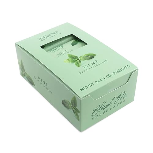 ETHEL M Chocolates Juego de 24 cajas de chocolate prémium (menta chocolate oscuro)