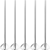 Vista 1 de YARNOW 6 pajitas de cuchara de acero inoxidable para beber cucharas reutilizables de metal para cóctel, pajitas para beber, mezclar y revolver