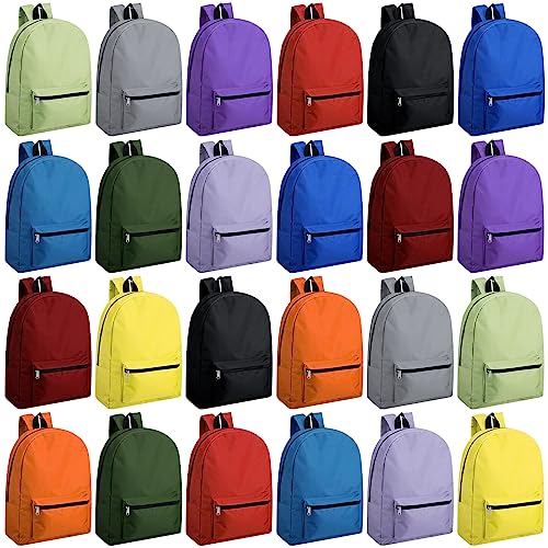 Paterr 48 Pcs 17 Inch Backpacks in Bulk Lightweight Backpack Book Bags ...
