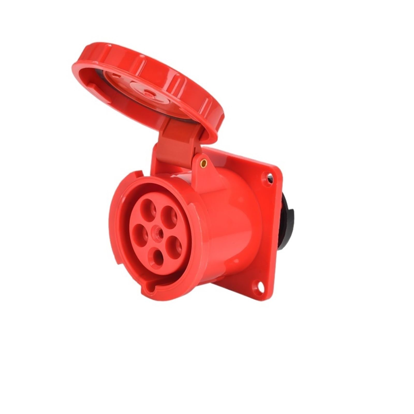 MUYTQAERG IP67 Industrial Waterproof Plug Connector 63A/125A 3P 4P 5P Surface Panel Mount Socket Electrical(Panel Socket5P 63A)