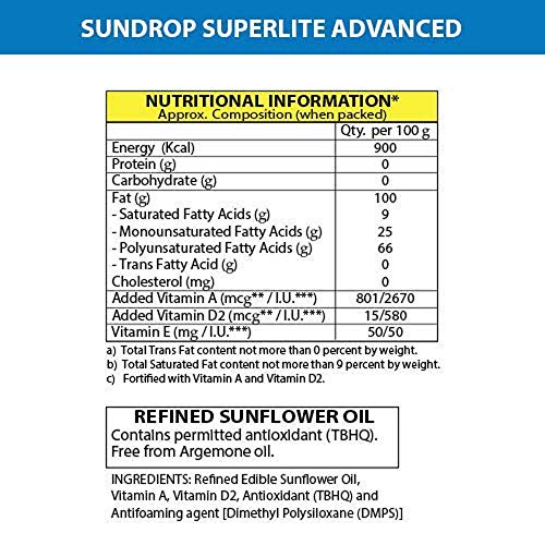 Image of Sundrop Fresh Produce Superlite Advanced Sunflower Oil, 3 Liters