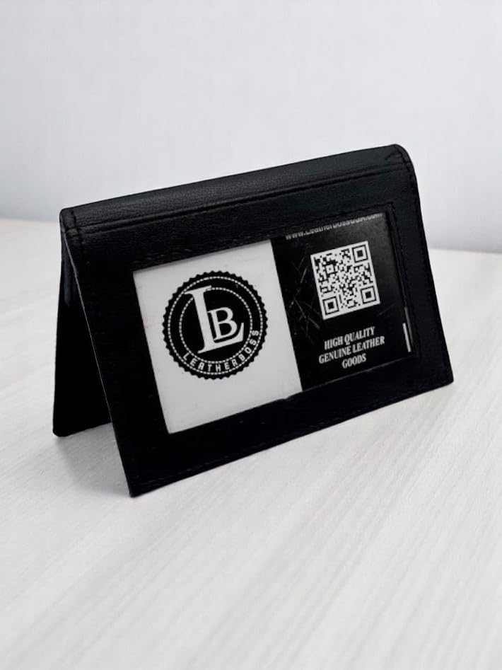 LeatherBoss Small Credit Card Holder Wallet With Outside ID2