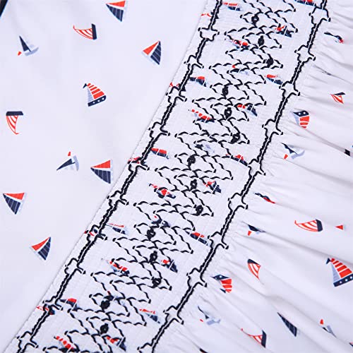 Girls Summer Casual Pattern Embroidery Smock Clothing Toddler Kids Adorable Holiday Smocked Dresses3