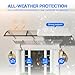 Awning for Door Entrance with Drainage Sink,32x48 Inch Awnings for Doors,Window Canopy Exterior with Plastic Steel Bracket,Polycarbonate Cover,UV,Rain,Snow Protection for House,Porch,Patio,Deck