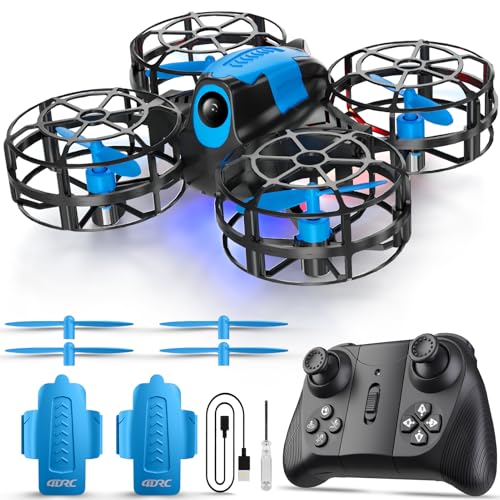 4DRC V18 Mini Drohne für Kinder Anfänger,RC Quadcopter mit 2Akkus Lange Flugzeit,Automatische Höhenhaltung,3D Flips,Headless Modus,One Key Start Geschenk Spielzeug Drohne für Kinder und Anfänger