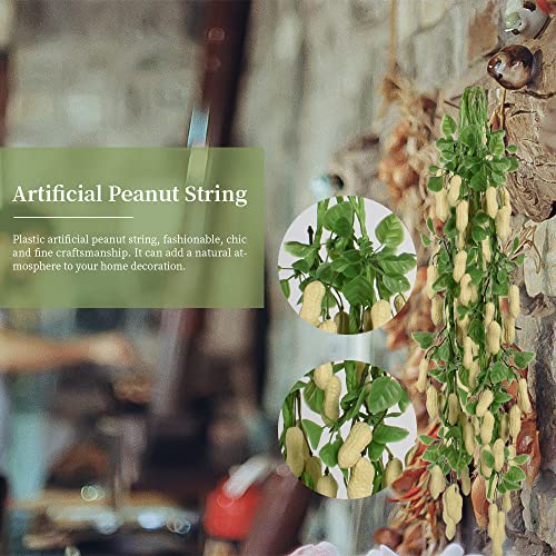 Hagao Fake Peanut Hanging Peanut String Artificial Vegetables Simulation Peanuts for Home Kitchen Decoration Teaching Aids 3 Sets
