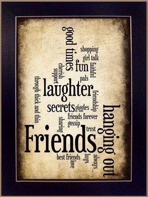 'Friends ' Wording Framed Picture