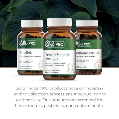 Gaia Herbs Pro Female Hormone Support - Menopause Supplement for Women - With Vitex, Black Cohosh & St. John’s Wort - 60 Vegan Liquid Phyto-Capsules (60 Servings) - Thumbnail 6