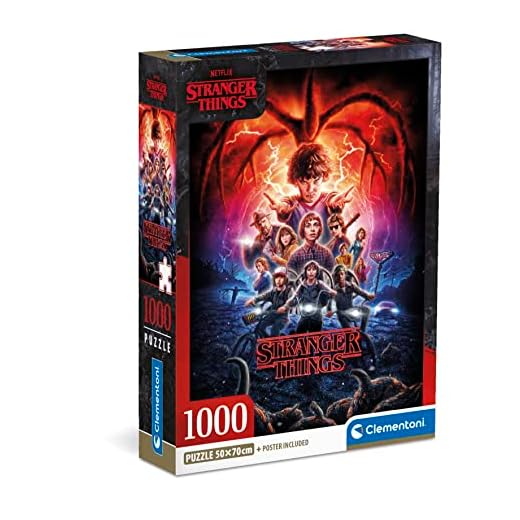 Clementoni - Puzzle Stranger Things - 1000 Piezas - Puzzle para Adultos, Rompecabezas de Netflix 70x50 cms, 39713