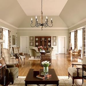 Rustic French Country Chandelier Light Fixture 6-Lights Mid Century Modern Candle Style Chandelier Vintage Distressed Wood Black Chandelier for Dining Room, Kitchen, Living Room, E12 Rustic French Country Chandelier Light Fixture 6 Lights Mid Century Modern Candle Style Chandelier Vintage Distressed Wood Black Chandelier for Dining Room Kitchen Living Room E12