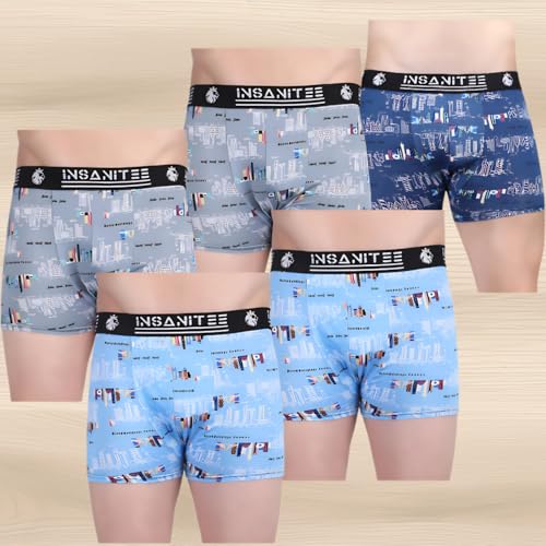 Image of Men's Nylon Stretch Printed Trunk | Ultra-Soft, Breathable Innerwear for Men | Stylish & Supportive Fit