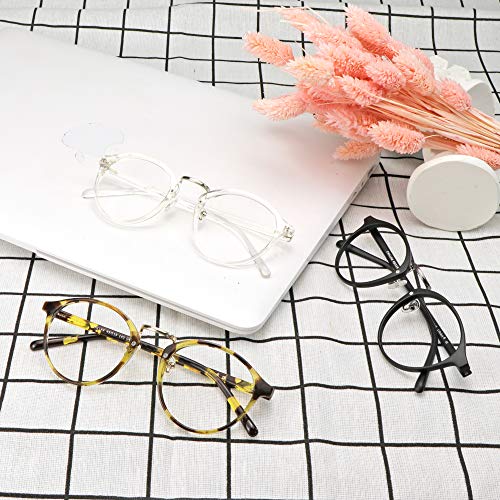Image of Blue Light Blocking Glasses 3 Pack Square Frame Computer Gaming Reading Glasses Men Women Anti Eyestrain