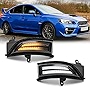 NSLUMO Sequential LED Side Mirror Marker Lights Compatible w/ 2012-2017 Su'baru Outback Forester Crosstrek 2015-2021 Impreza WRX STI Towing Mirror Turn Signal Indicator Lamp Assembly Smoked Lens