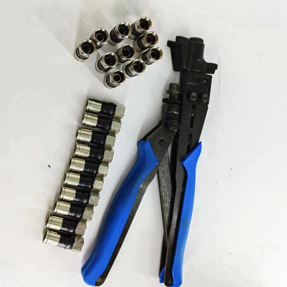 Lot de 100 câbles TV britanniques étanches 75-5 RG6 extrudé F - Connecteur universel B blindé 24