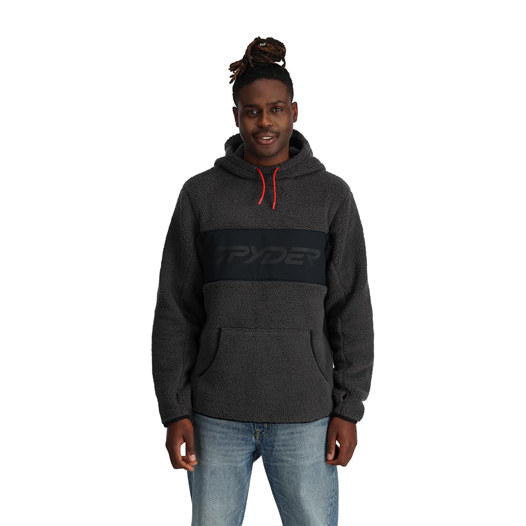 Spyder Men's Vista Hoodie Sherpa Fleece, Polar, XL