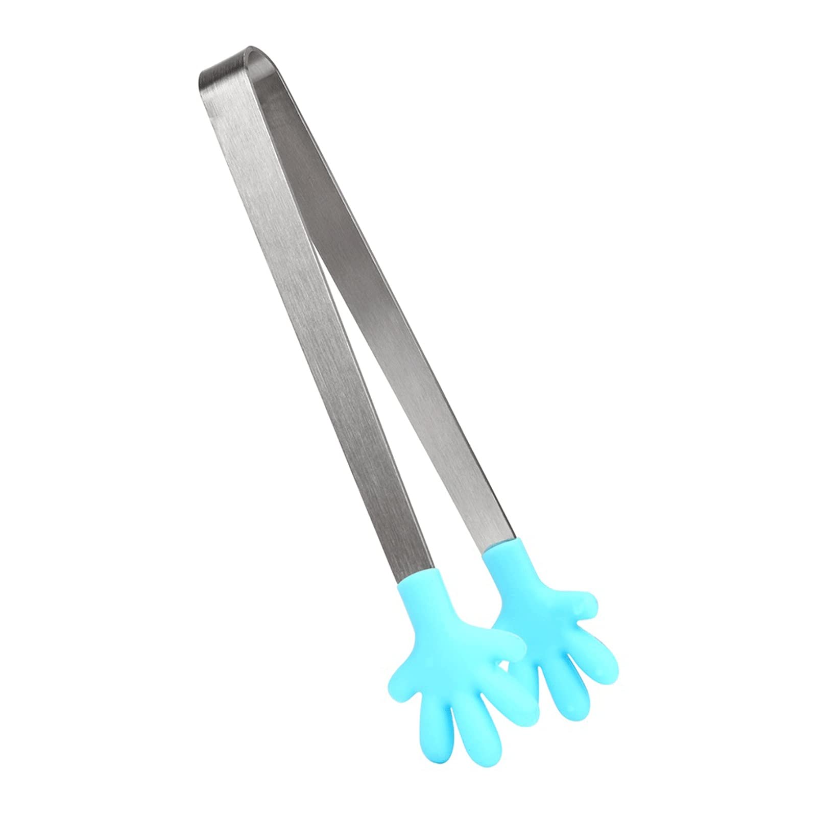 MRKU Pinzas de Silicona para Bolsas de Barbacoa, Pinzas para Alimentos, Utensilios de Cocina, Pinzas para Servir ensaladas, Mini utensilio con Mango de Acero Inoxidable.
